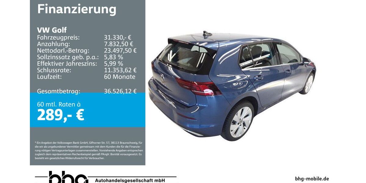 VW Golf 3.355 km 31.330 &euro; Ettlingen 76275