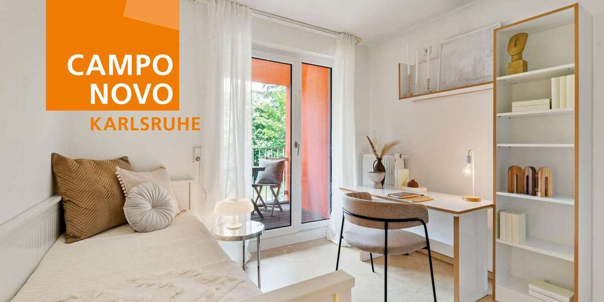 Etagenwohnung Karlsruhe Nordweststadt - 1 Zimmer, 19 m&sup2;, 450&euro; | Angebot:24827388