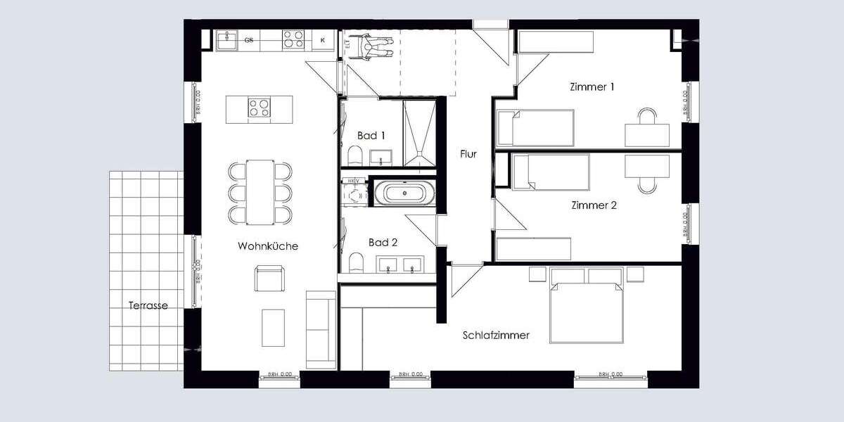 Etagenwohnung Bruchsal - 4 Zimmer, 121 m&sup2;, 1.567&euro; | Angebot:26507687