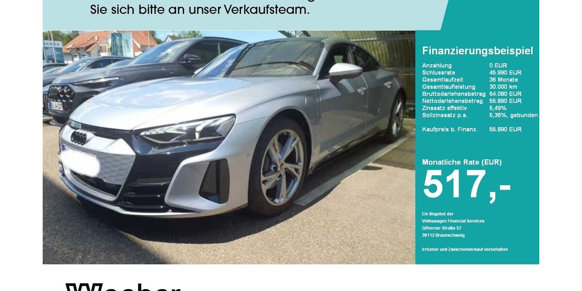 Audi e-tron GT 26.747 km 55.490 &euro; Weil der Stadt 71263