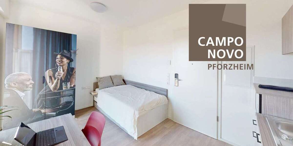 Etagenwohnung Pforzheim Nordstadt - 1 Zimmer, 27 m&sup2;, 372&euro; | Angebot:24454486